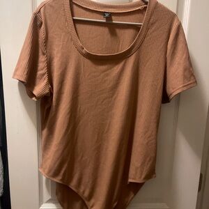 Ribbed Tan Women's Top